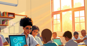 How can implementing innovative education models, such as online learning platforms and vocational training, help poor countries improve literacy rates and job readiness?