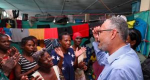 Didier Fils-Aimé rend visite aux déplacés