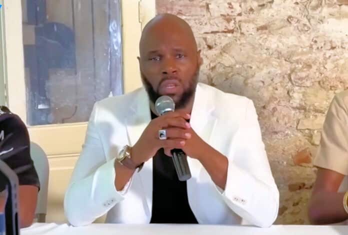 2025 05 29 Kemi Seba giving his first press conference in Haiti from the Brise de Mer hotel in Cap Haitien 2