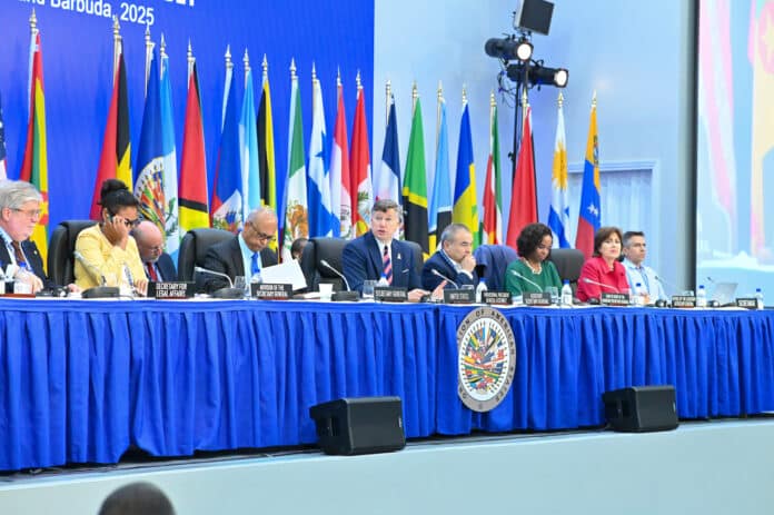 2025 06 27 OAS 55th General Assembly in Antigua with Christopher Landau as Provisional President in center Photo Anthony Spencer OAS