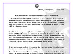 PNH – Note de sympathie aux familles des policiers tués à Liancourt