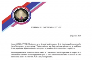 Haïti : UNIR réclame la fin de la transition au 7 février 2026, sans se prononcer sur le sort du Premier ministre de doublure